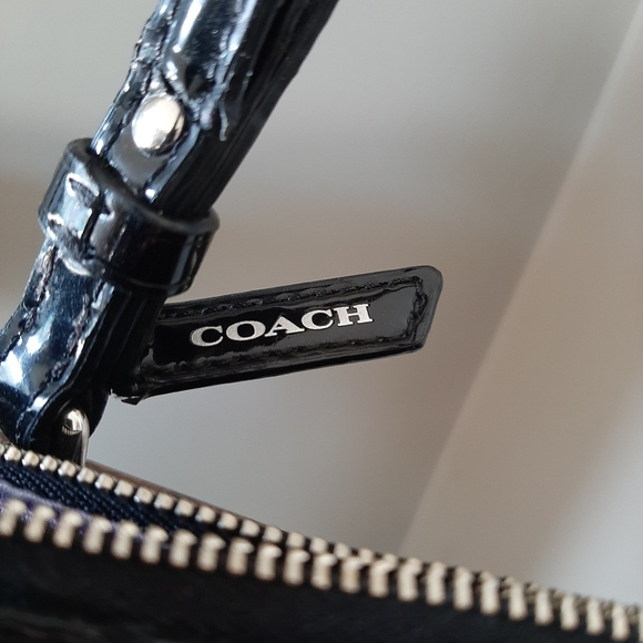 Coach Signature Tote Smoke Grey & Black - Picture 4 of 8